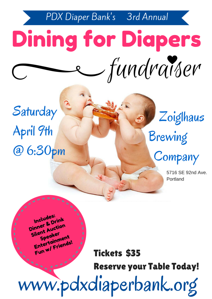 Annual Fundraiser Dining for Diapers PDX Diaper Bank